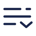 List Down Minimalistic SVG Icon